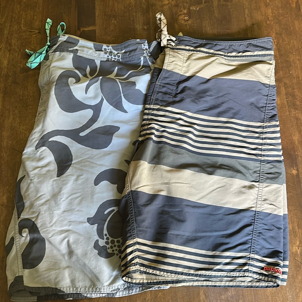 Bundle 2 Patagonia Swim Shorts Mens Size 40 Swimming Outdoor Beach Vacation